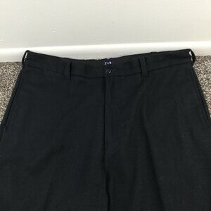 Vintage 2000 GAP Pants Tweed Wool Flat Front Stretch Black Mens 38x34 Y2K